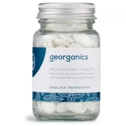 Georganics mouthwash tablets english peppermint 180comp