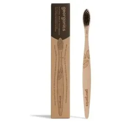 Georganics beechwood charcoal toothbrush soft 1ud