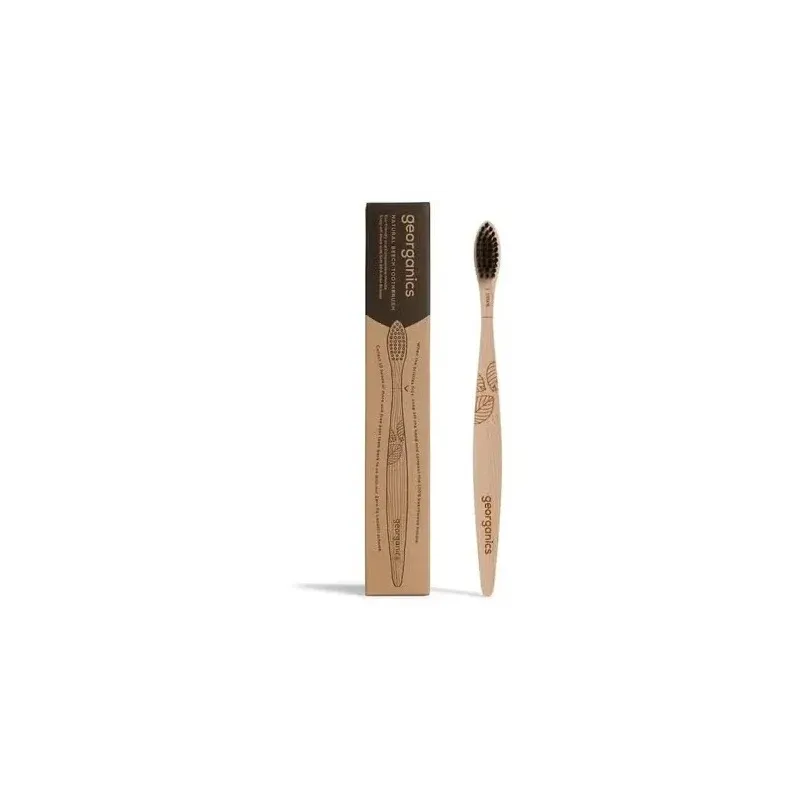 Georganics beechwood charcoal toothbrush soft 1ud | Farmacia Barata