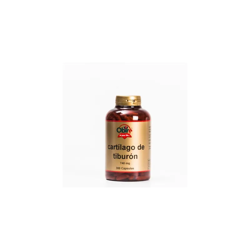 Obire Cartílago de Tiburón 740 mg, 300 Caps. Obire Cartílago de Tiburón 740 mg, 300 Caps.
