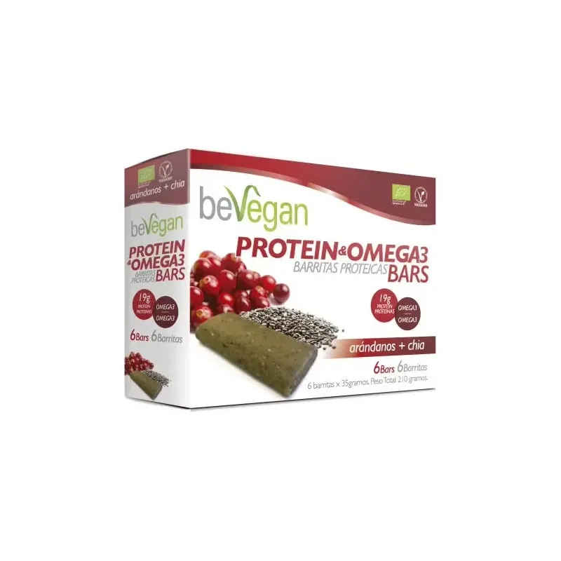 Barritas proteicas-antiox arandano+chia 6uds. bio vegan | Farmacia Barata