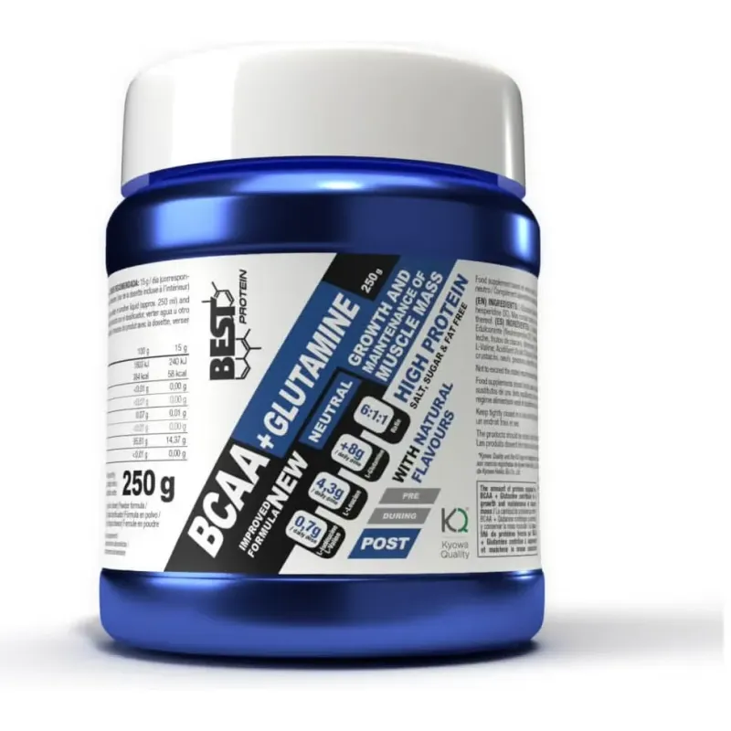 Best protein bcaa+ glutamina 6.1.1 sin sabor 250g | Farmacia Barata Best protein bcaa+ glutamina 6.1.1 sin sabor 250g | Farmacia Barata