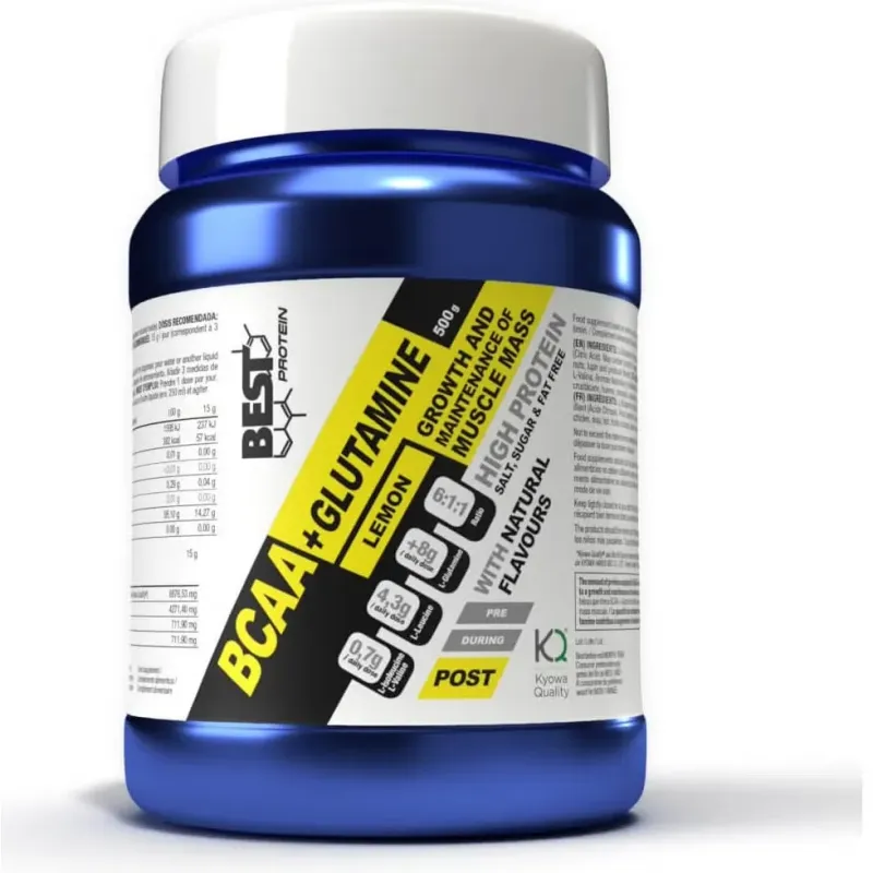 Best protein bcaa+ glutamina 6.1.1 limón 500g | Farmacia Barata Best protein bcaa+ glutamina 6.1.1 limón 500g | Farmacia Barata