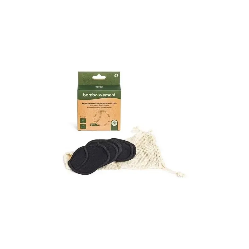 Discos desmaquillantes bambu algodon negro 6uds. | Farmacia Barata