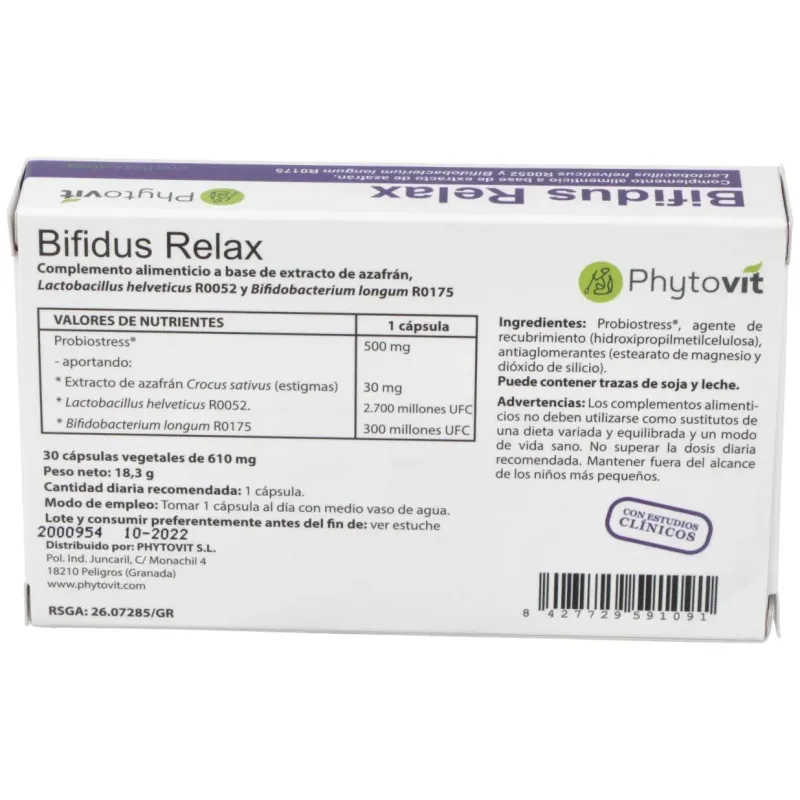 Bifidus relax 30cap. | Farmacia Barata