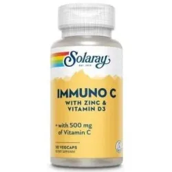 Solaray Immuno C + D3 + Zn, 30 cápsulas vegetales