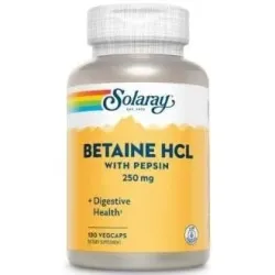 Solaray Betaine Hci 250 mg, 180 cápsulas vegetales