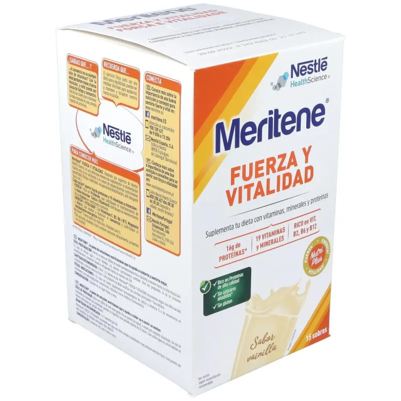 Meritene batido vainilla 15sbrs. 2 | Farmacia Barata