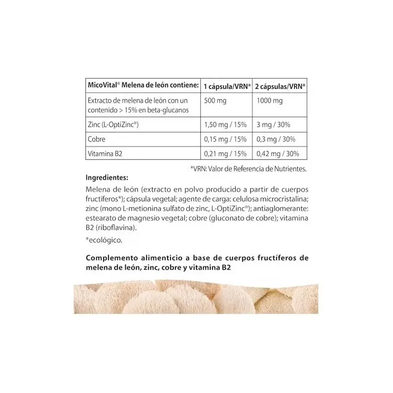 100% natural micovital melena leon 60caps | Farmacia Barata 100% natural micovital melena leon 60caps | Farmacia Barata