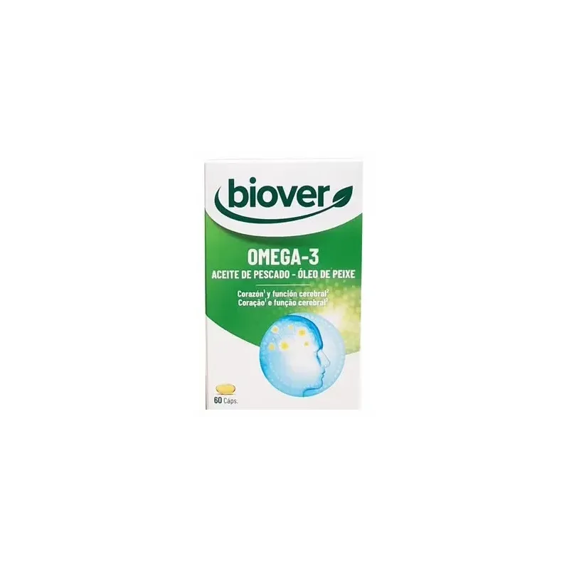 Biover omega 3 aceite de pescado 60caps | Farmacia Barata