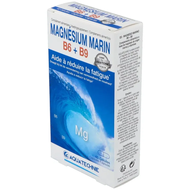 Magnesio marino+b6+b9 40cap. biotechnie 2 | Farmacia Barata
