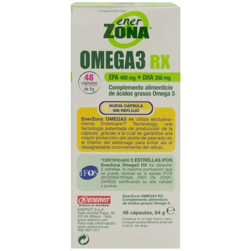 Enerzona omega 3 rx 1 gr 48 caps | Farmacia Barata