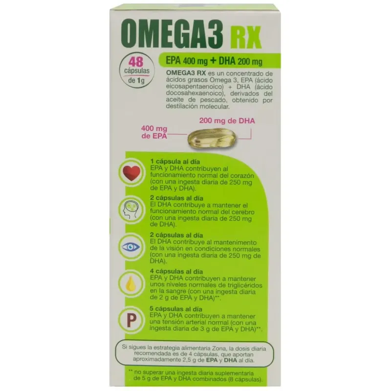 Enerzona omega 3 rx 1 gr 48 caps | Farmacia Barata