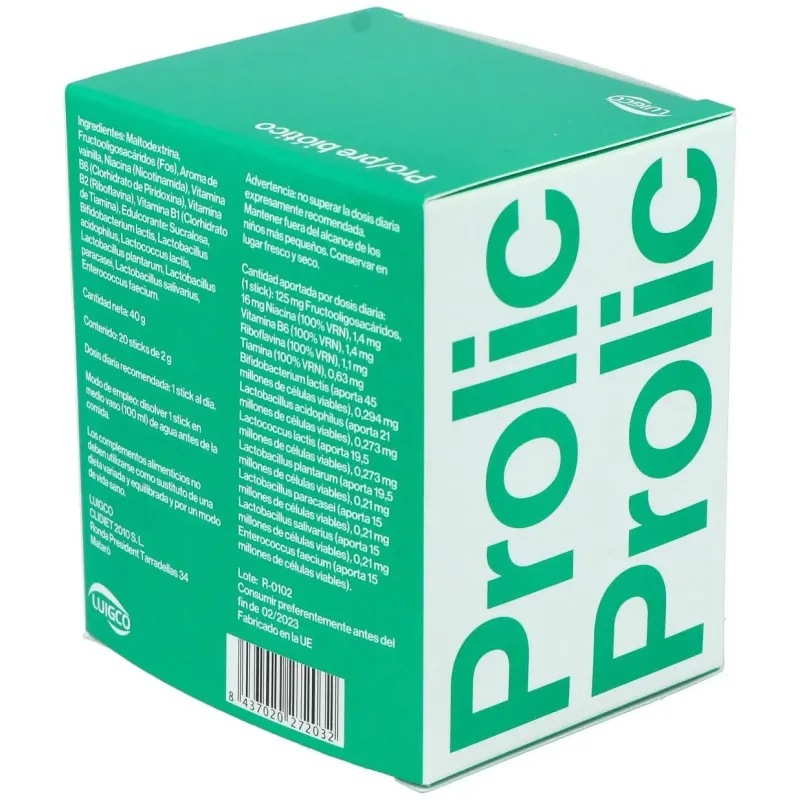 Luigco prolic pre probiotico 20 sobres | Farmacia Barata