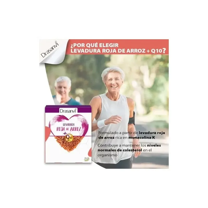Levadura roja de arroz 2,9mg monac. k +q10 30cap | Farmacia Barata Levadura roja de arroz 2,9mg monac. k +q10 30cap | Farmacia Barata