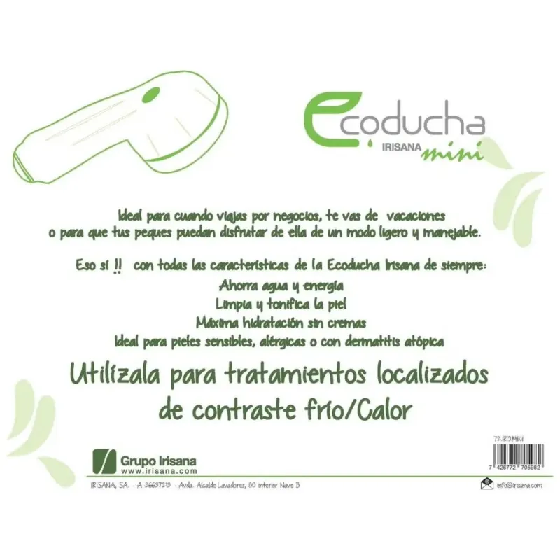 Ecoducha irisana mini. ir15.mini | Farmacia Barata