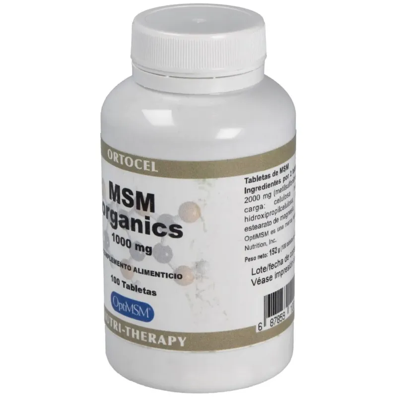 Ortocel msm organics 1000mg 100comp | Farmacia Barata
