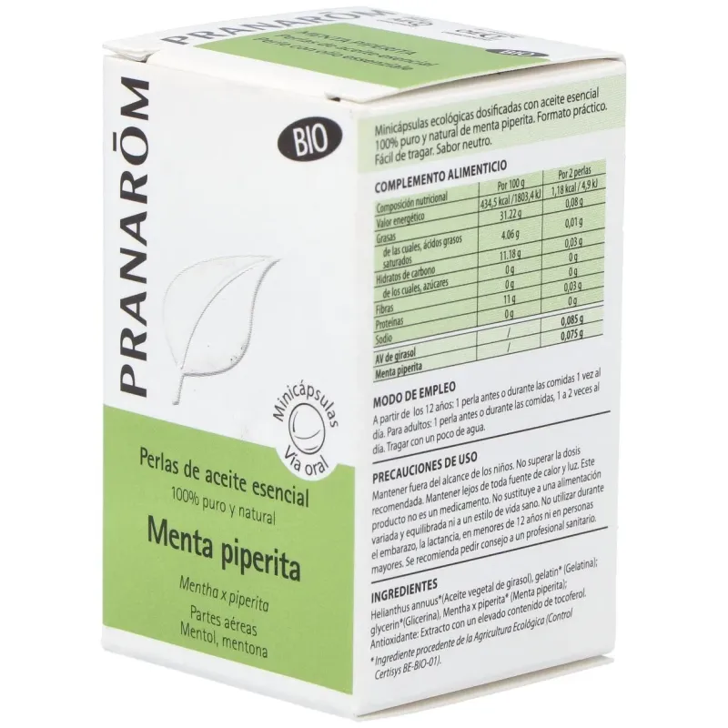 Menta piperita aceite esencial en perlas 60perlas 2 | Farmacia Barata