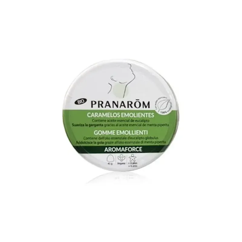 Pranarôm aromaforce caramelos emolientes eucalipto bio 45g | Farmacia Barata Pranarôm aromaforce caramelos emolientes eucalipto bio 45g | Farmacia Barata