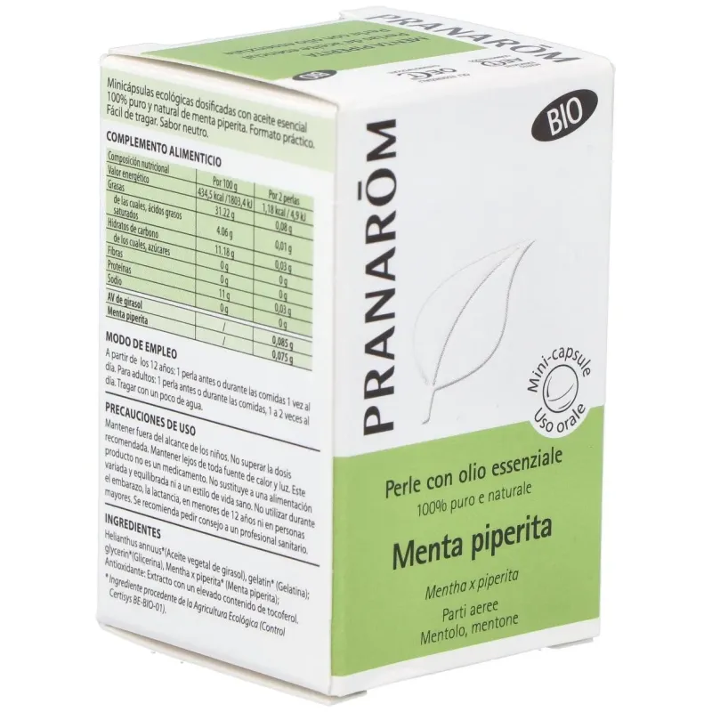 Menta piperita aceite esencial en perlas 60perlas 2 | Farmacia Barata
