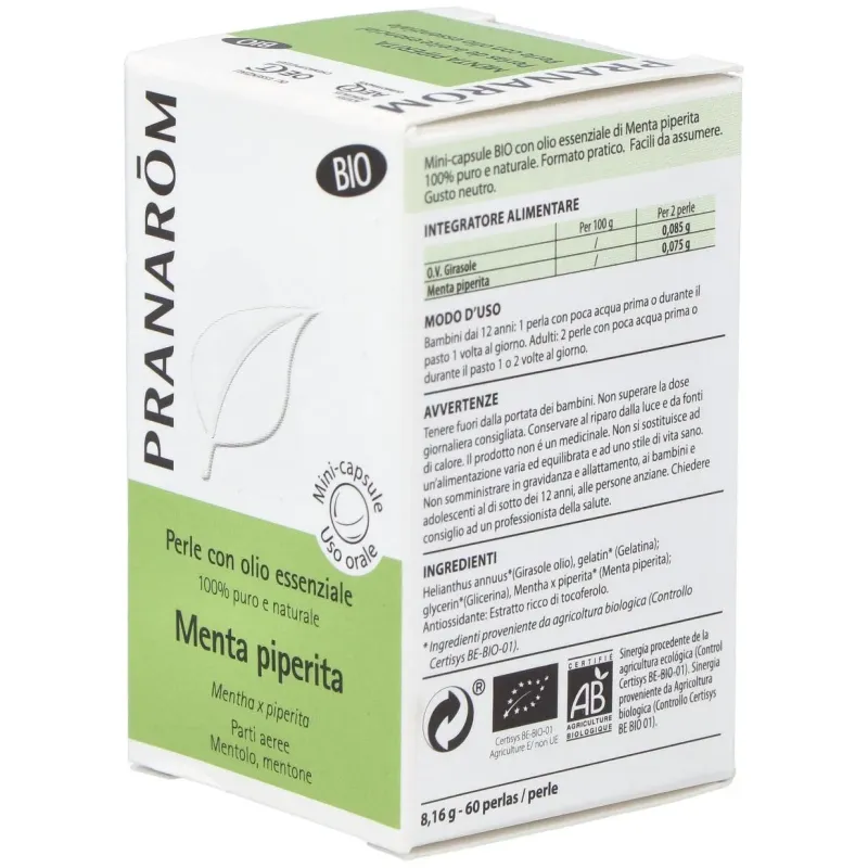 Menta piperita aceite esencial en perlas 60perlas 2 | Farmacia Barata