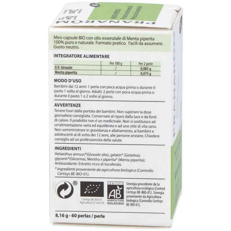 Menta piperita aceite esencial en perlas 60perlas 2 | Farmacia Barata