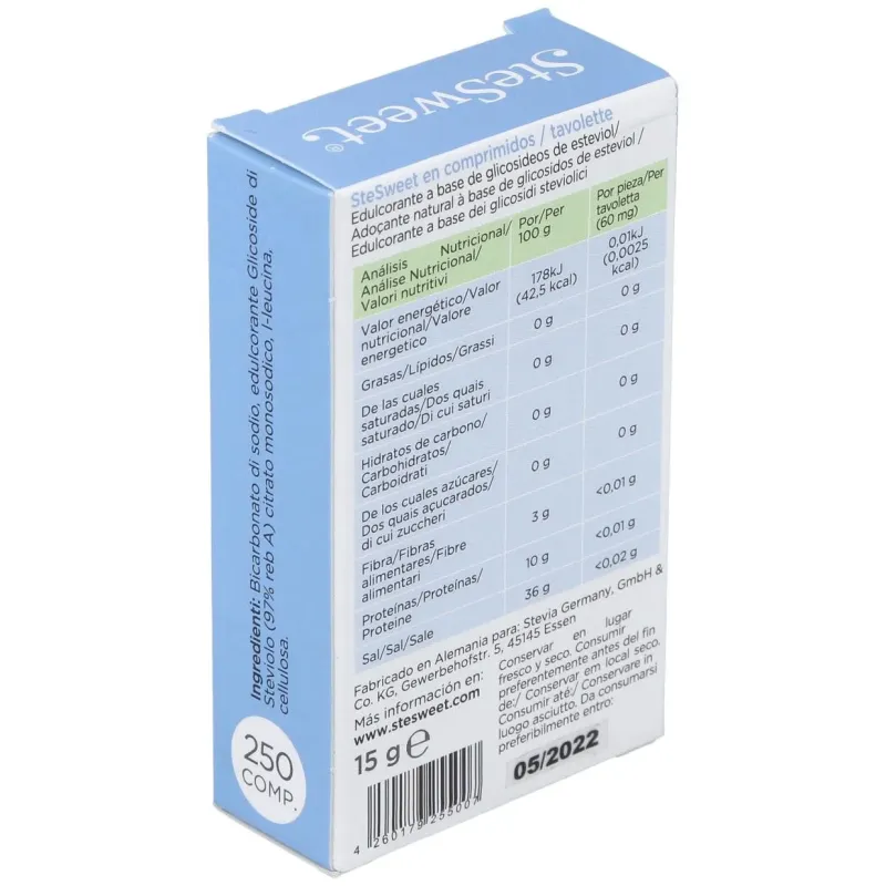 Stevia 250tabletas | Farmacia Barata