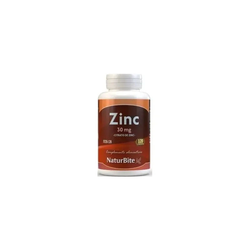 Naturbite zinc citrate 30mg 120caps | Farmacia Barata Naturbite zinc citrate 30mg 120caps | Farmacia Barata