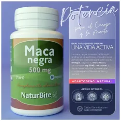 Naturbite maca negra 500mg 120comp | Farmacia Barata Naturbite maca negra 500mg 120comp | Farmacia Barata
