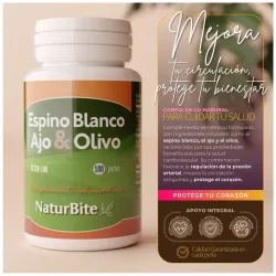 Naturbite espino blanco + ajo + olivo 500mg 100 perlas | Farmacia Barata
