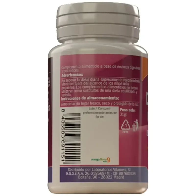 Naturbite enzimas digestivas + probioticos 60caps | Farmacia Barata