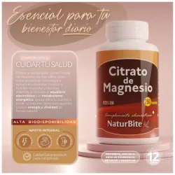 Citrato de magnesio 120comp. - naturbite | Farmacia Barata