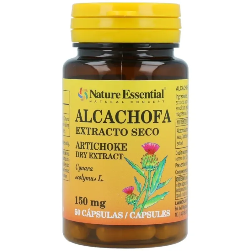 Nature essential alcachofa extracto seco 50caps | Farmacia Barata