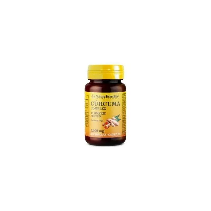 Nature essential curcuma 5000mg + vit c + pimienta 60caps | Farmacia Barata