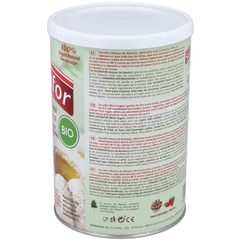 Sucrafor ( azucar de abedul) 800gr. bio | Farmacia Barata