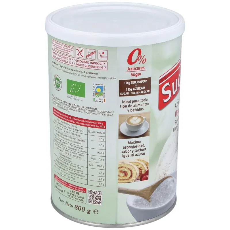 Sucrafor ( azucar de abedul) 800gr. bio | Farmacia Barata