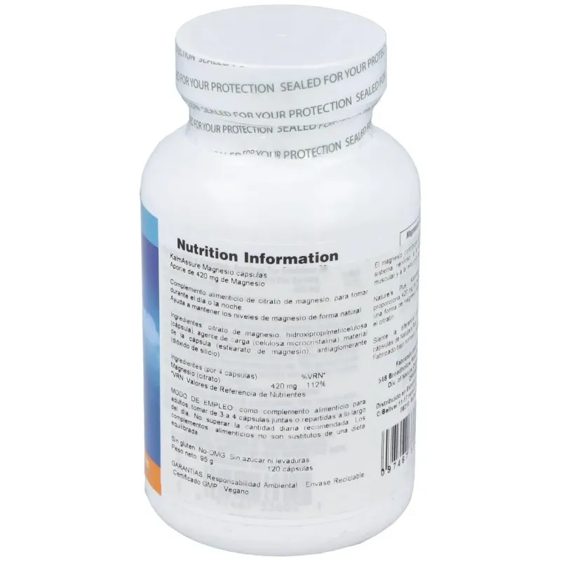 Kalmassure magnesio 120cap. | Farmacia Barata
