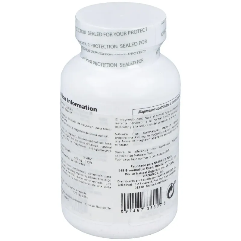 Kalmassure magnesio 120cap. | Farmacia Barata