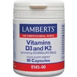 Lamberts vitamina d3 2000ui+k2 90mcg 90caps