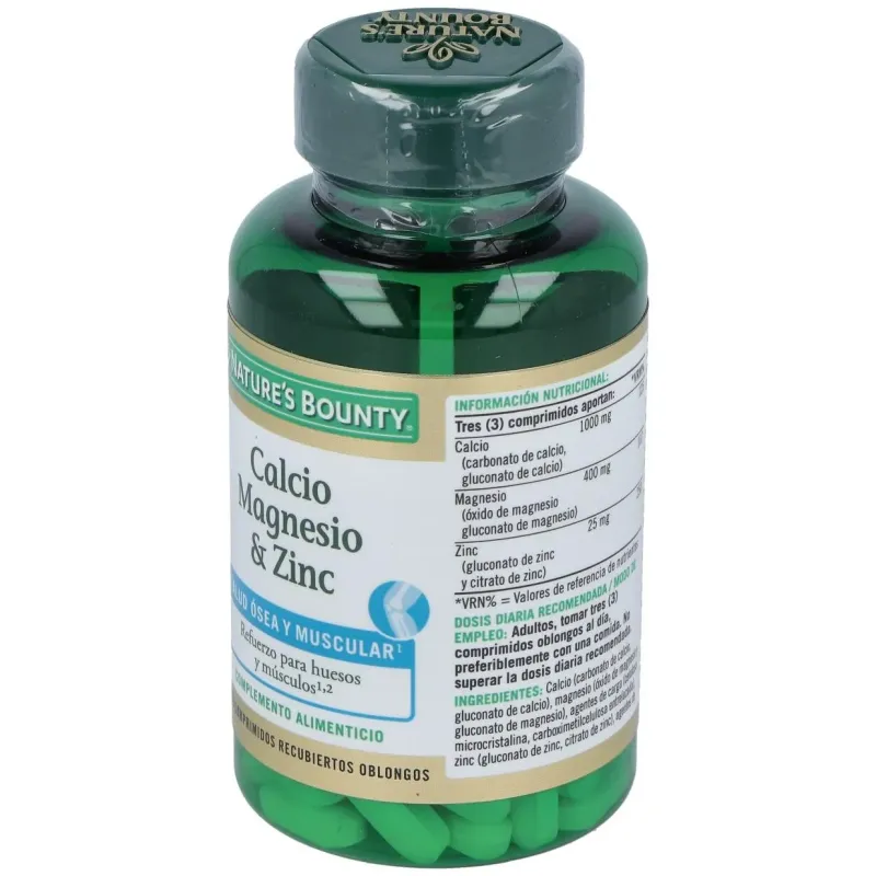 Calcio magnesio y zinc 100comp. 2 | Farmacia Barata