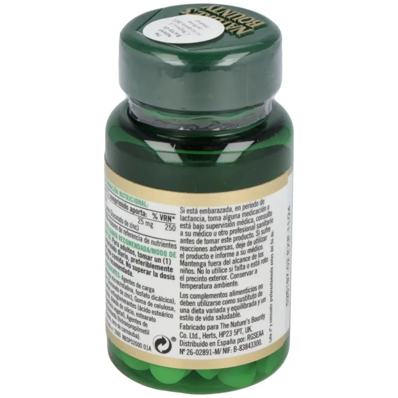 Zinc 25mg. 100comp. 2 | Farmacia Barata