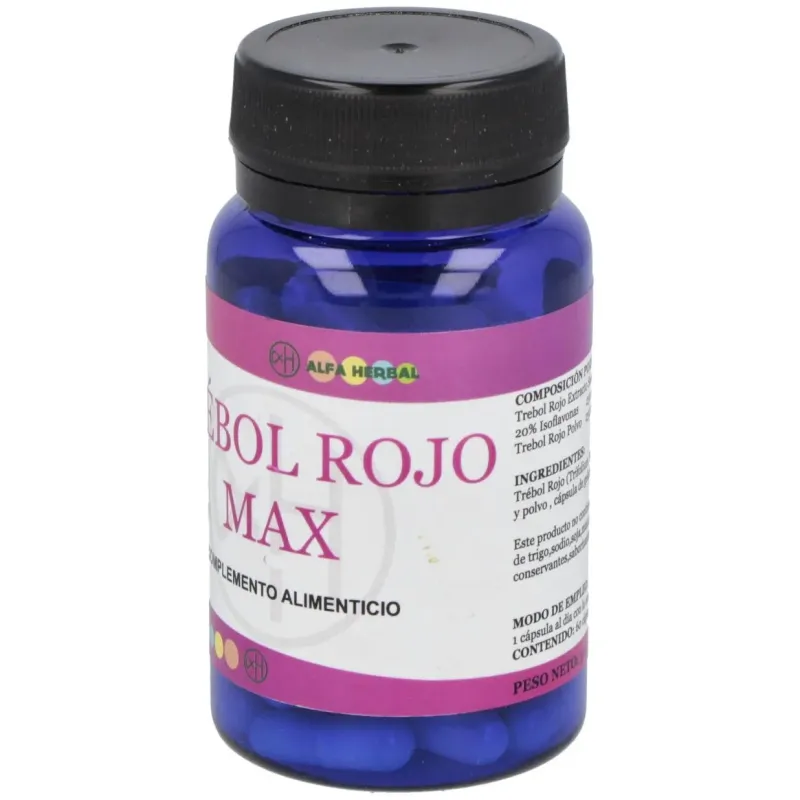 Alfa herbal trébol rojo max 60caps | Farmacia Barata