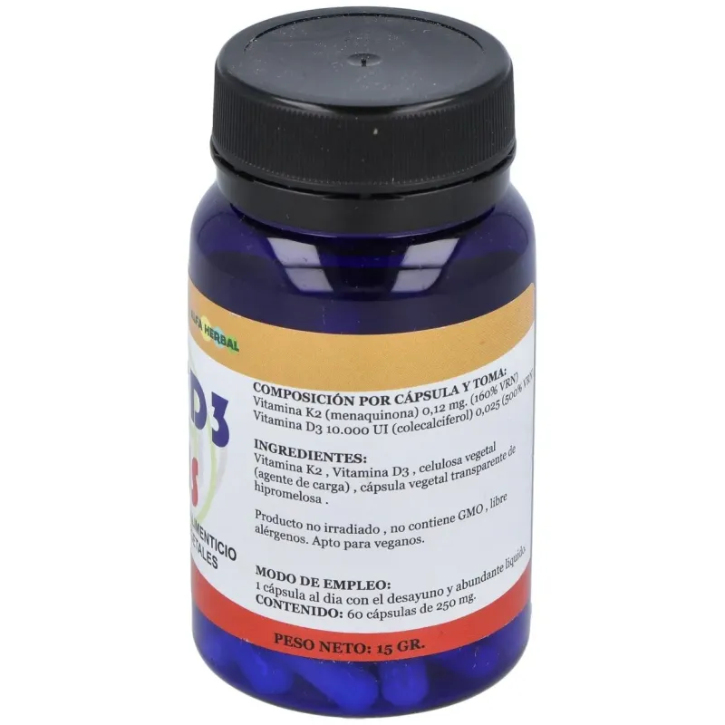 K2+d3 plus 60vcap. vegan | Farmacia Barata