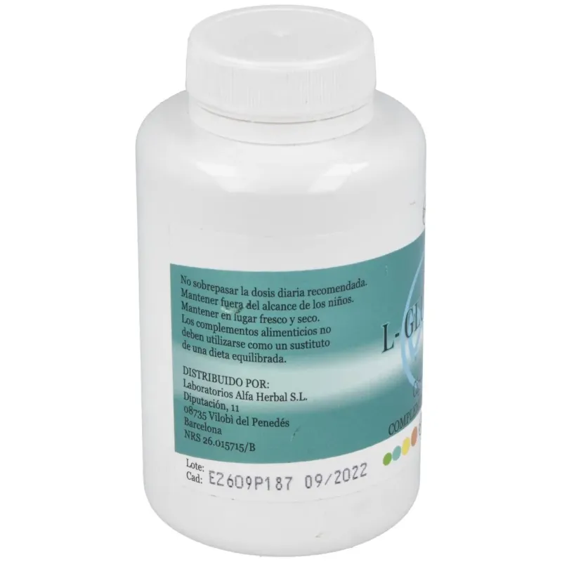 Alfa herbal l-glutamina 120caps | Farmacia Barata