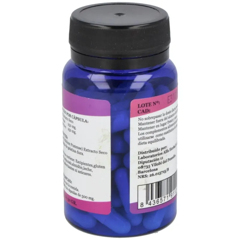 Alfa herbal trébol rojo max 60caps | Farmacia Barata