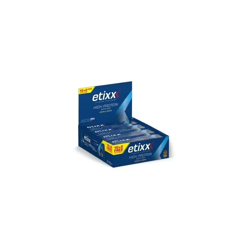 Etixx pack barrita hiperproteica galleta y crema 12x55g | Farmacia Barata