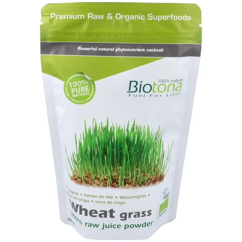 Wheat grass raw jugo de trigo 200gr. bio 2 | Farmacia Barata