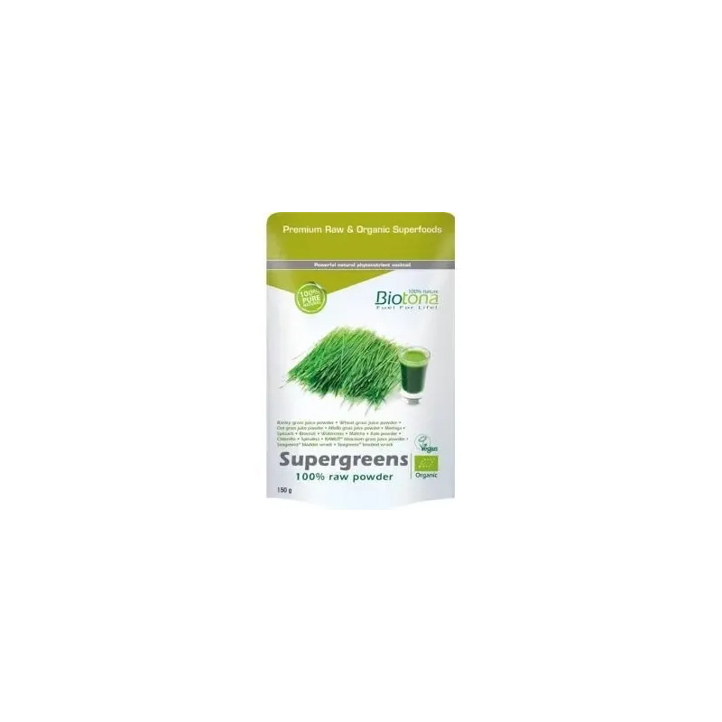 Biotona supergreens powder superfood bio 150g | Farmacia Barata