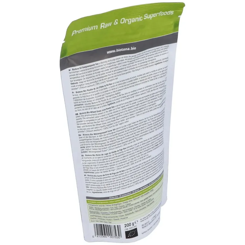Wheat grass raw jugo de trigo 200gr. bio 2 | Farmacia Barata