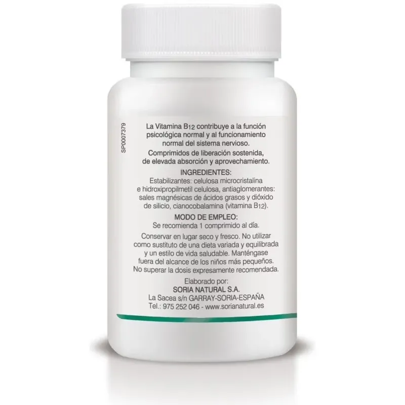 Vitamina b12 liberacion sostenida 250mg 200c vegan | Farmacia Barata